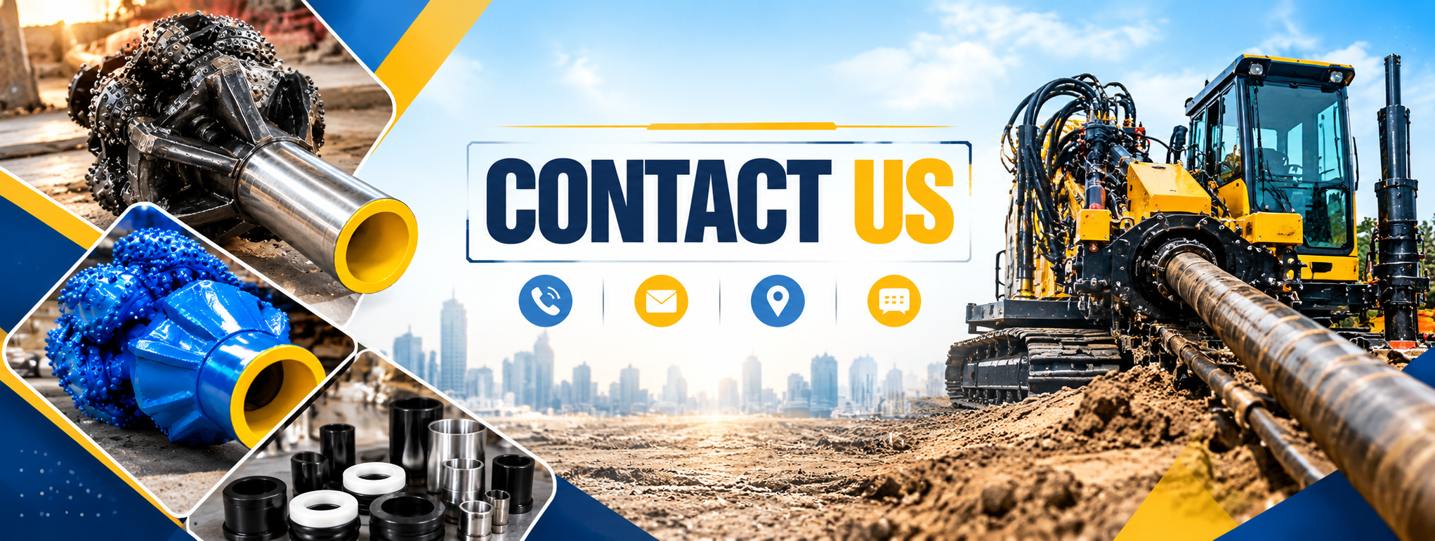 Industrial Drilling Equipment Contact Banner